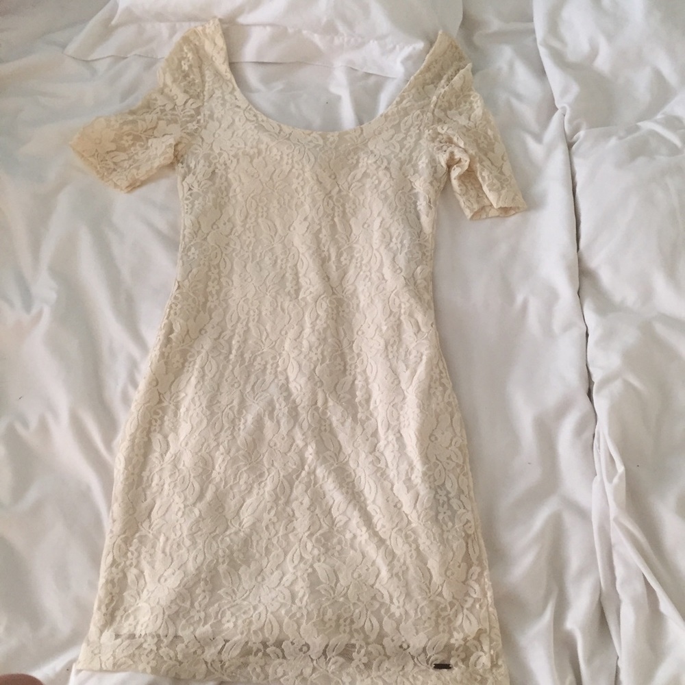 Lace white volcom bodycon dress