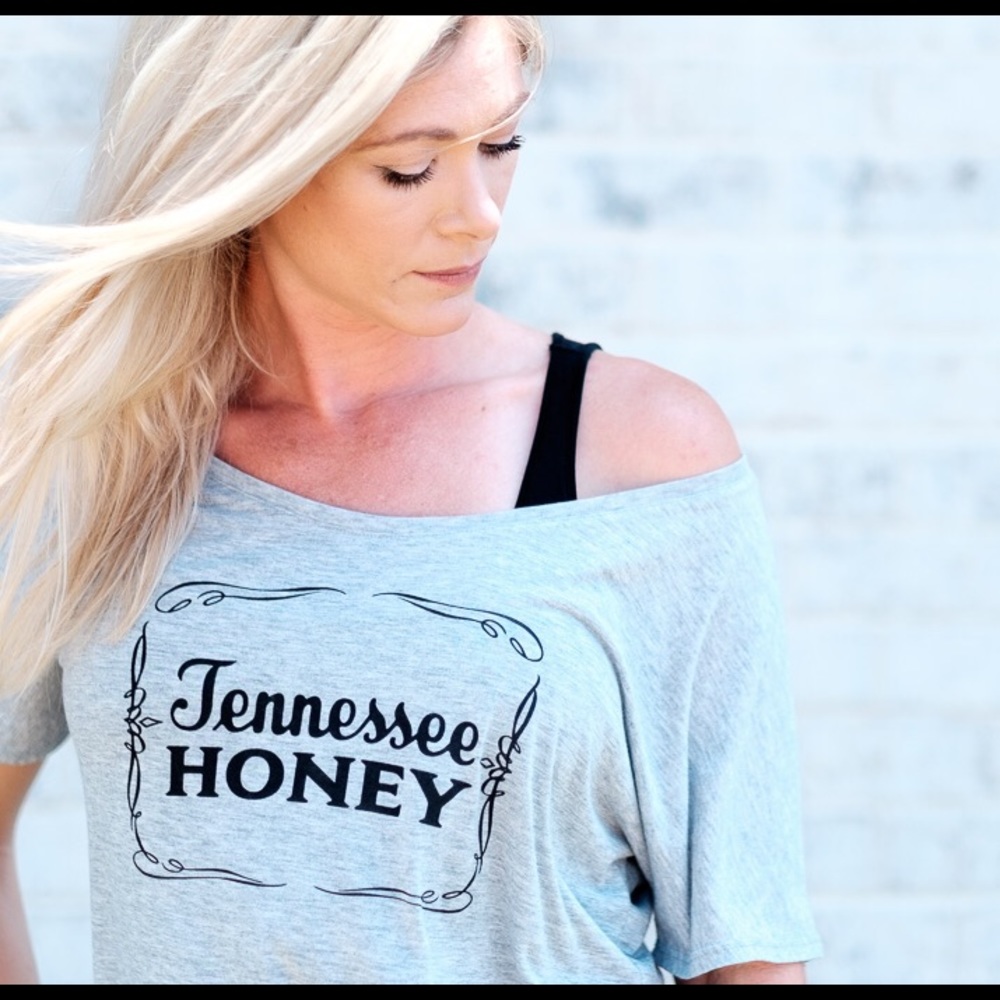 Tennessee Honey soft slouchy gray t