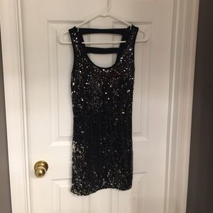 Short Black sequin Dress