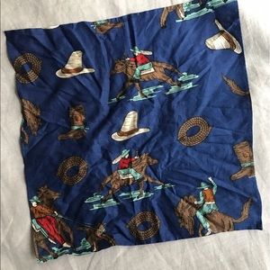 Benjamin Bayle linen cowboy pocket square.