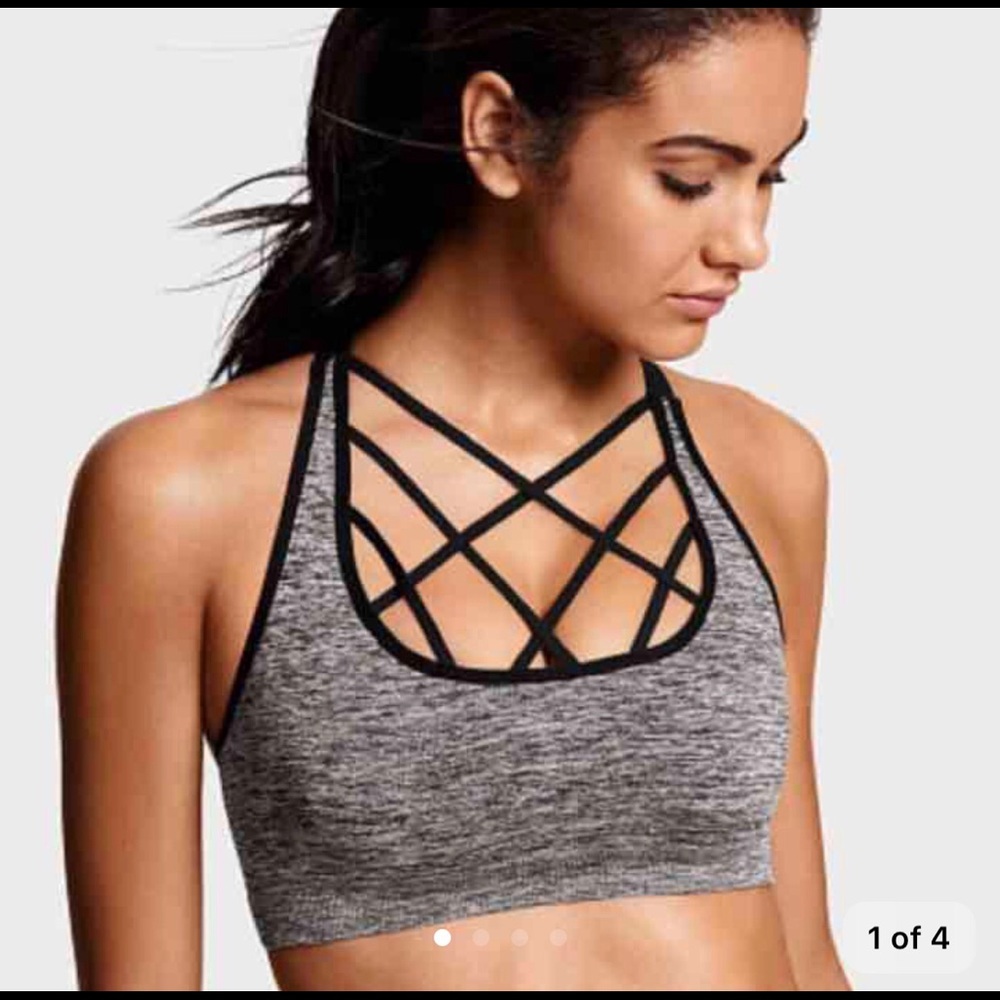 NWT VICTORIA'S SECRET Strappy Front Sport Bra SMAL