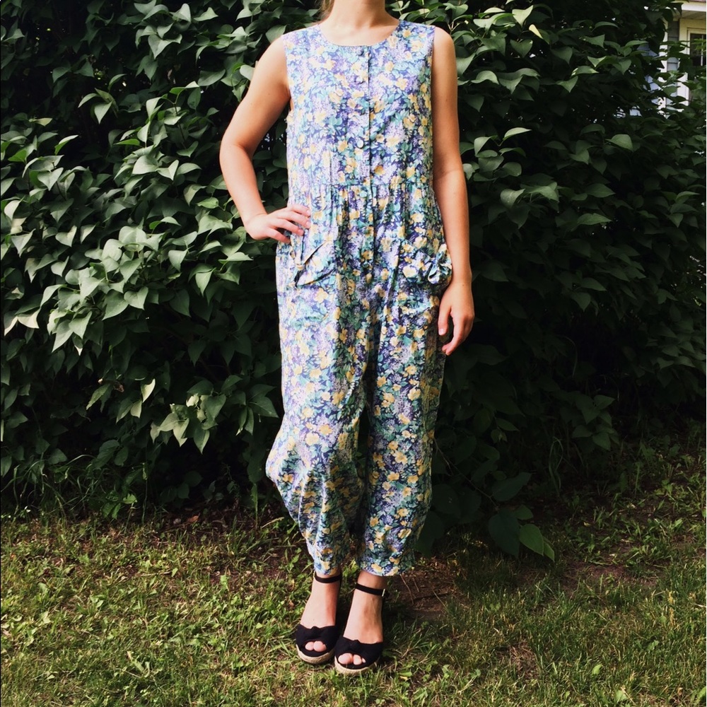 VINTAGE 90's Laura Ashley Jumpsuit, Great Britain