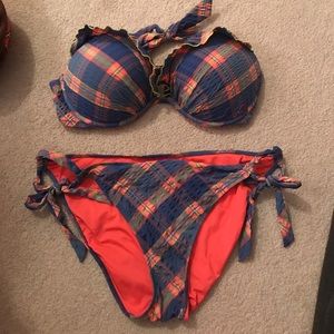 Plaid Victoria secret bikini set!