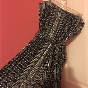 NWT Black and White Strapless Jumpsuit