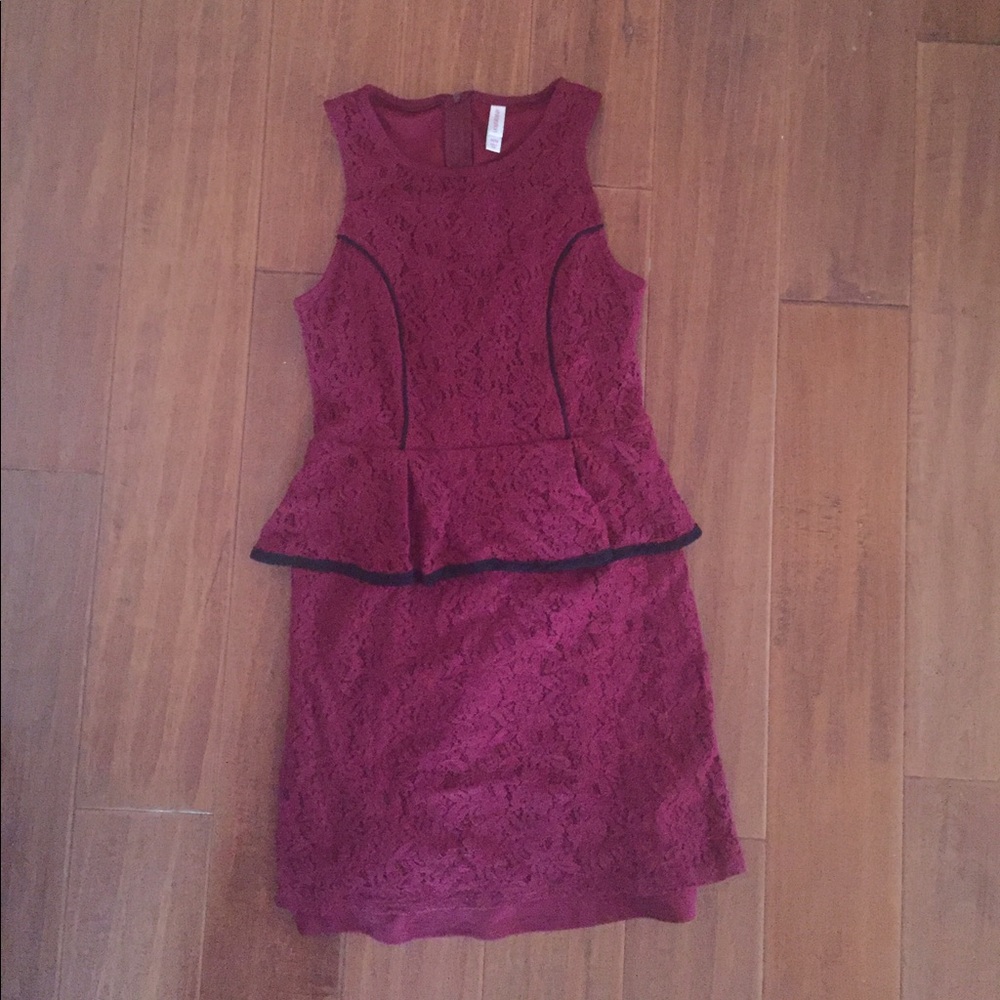 lace peplum dress