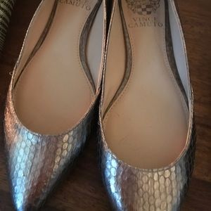 Vince Camuto Studded Metallic flats