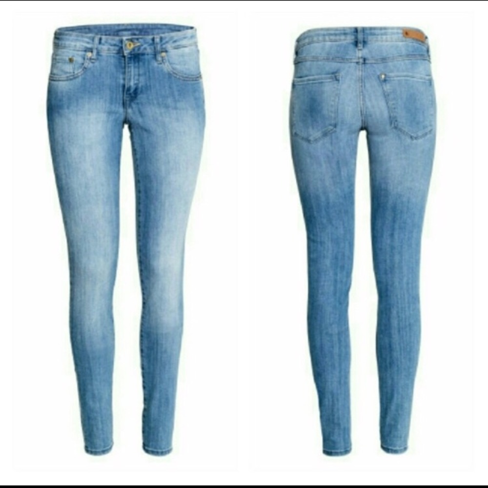 H&M Skinny Jeans With Zipper Bottoms