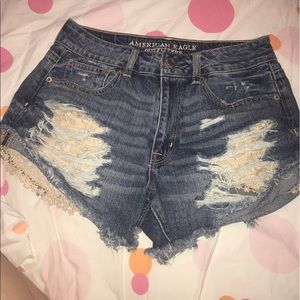 American Eagle High Waisted Jean Shorts