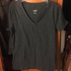 Mossimo v-neck. Dark grey with gold accents