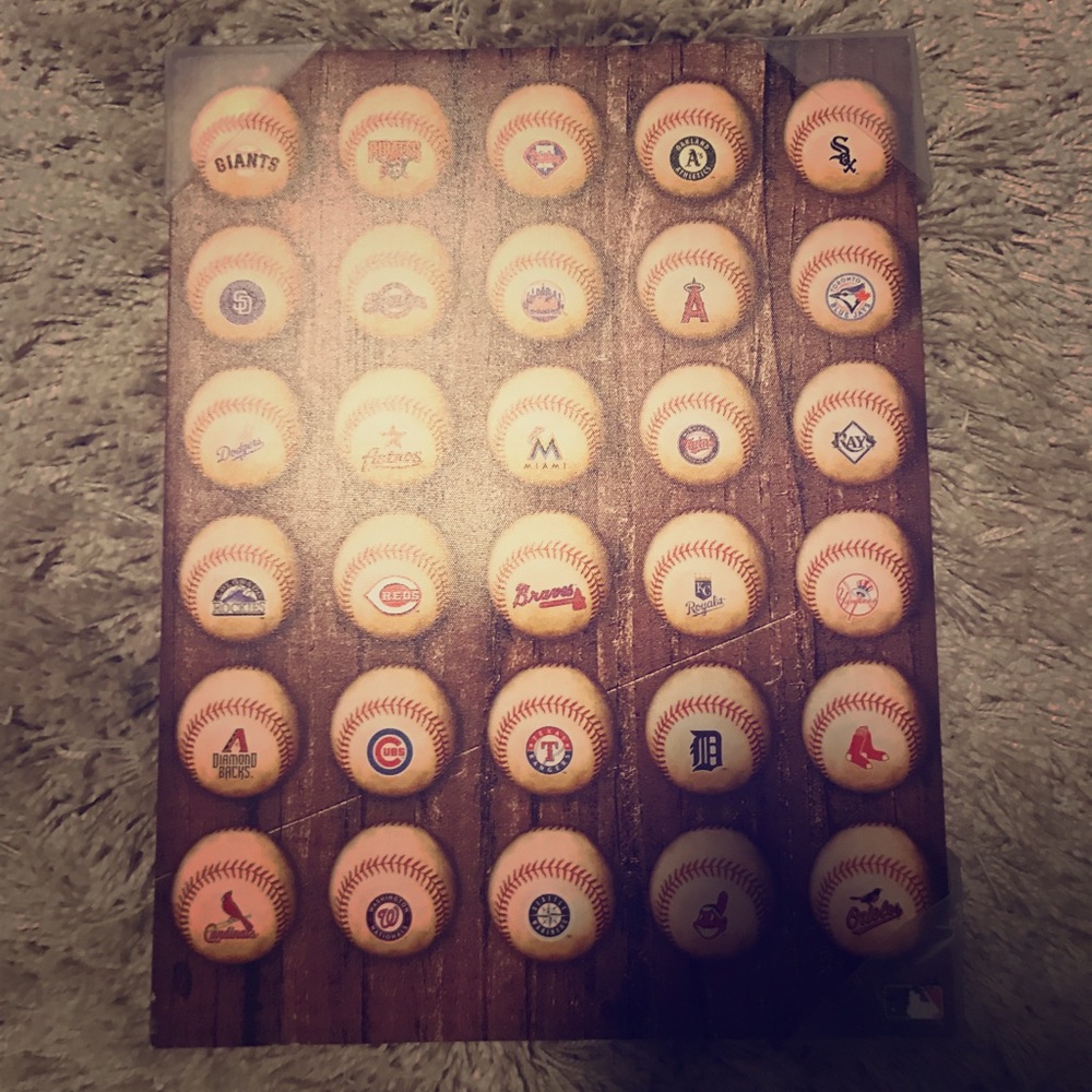 MLB League Ball logo poster