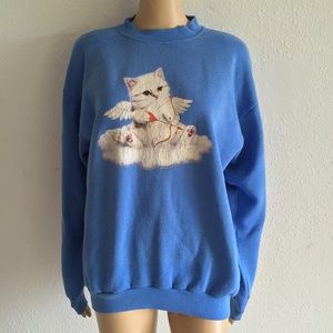 Vintage cupid cat sweatshirt