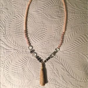 Anthropologie long tassel statement necklace