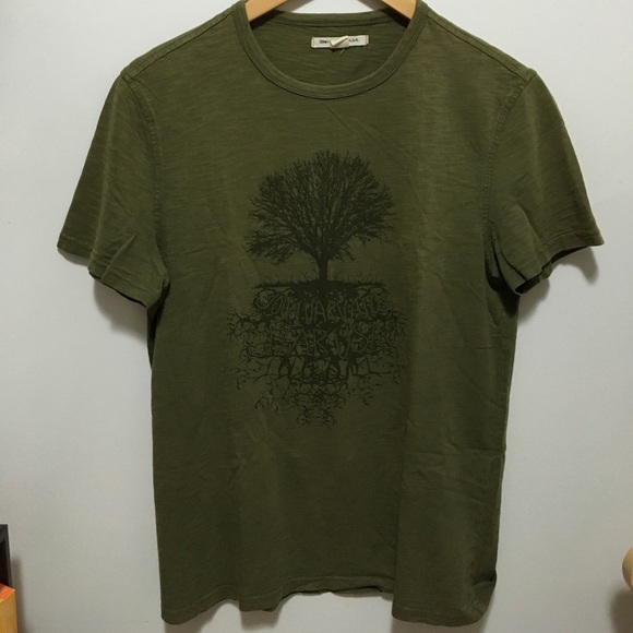 John Varvatos Star USA "Tree" Green T-Shirt Small