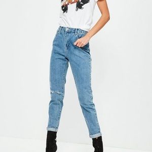Ripped Knee Mom Jeans