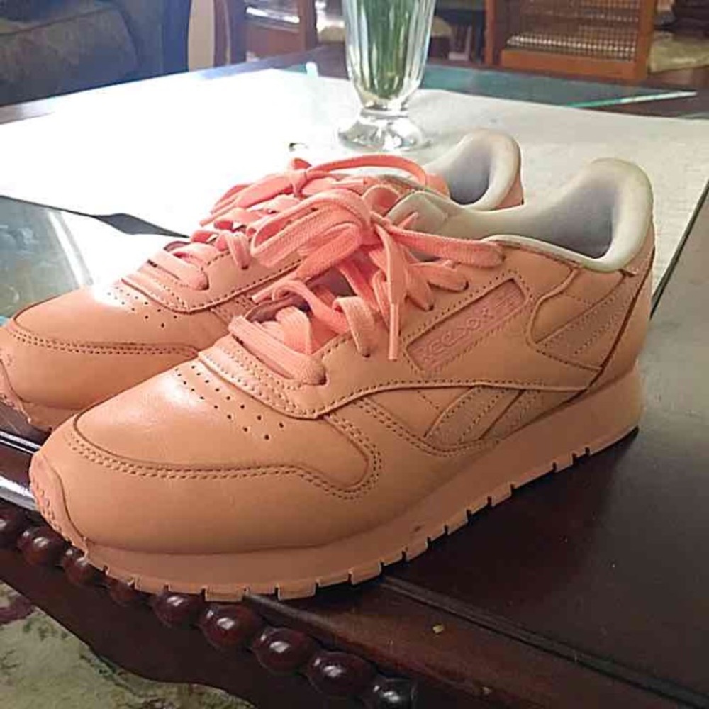 Reebok Classic Pastel Pink Leather Sneakers