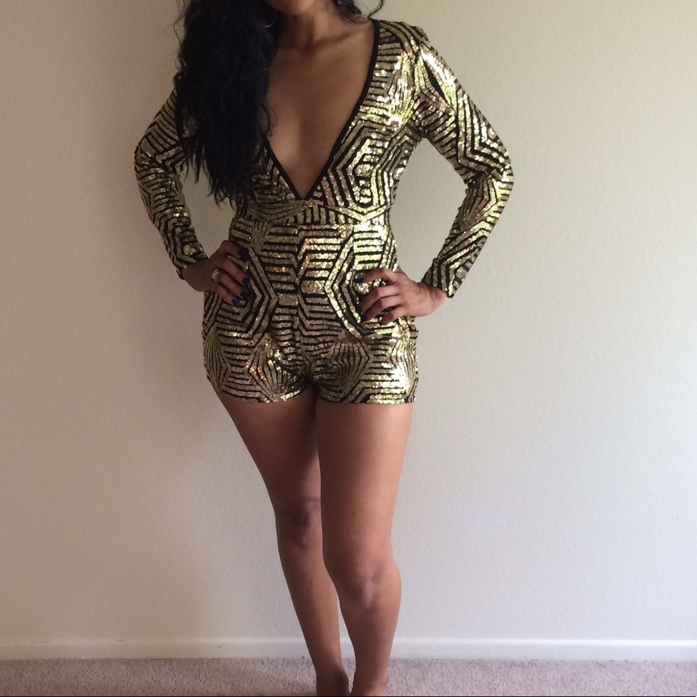 MEDIUM - Sequin romper NWT - Picture 2 of 3