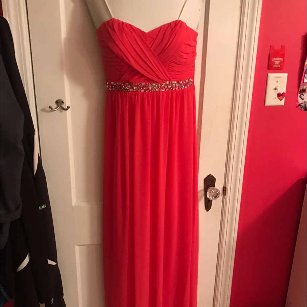 Strapless prom dress