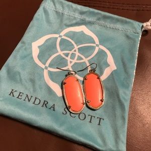 Orange colored Kendra Scott earrings