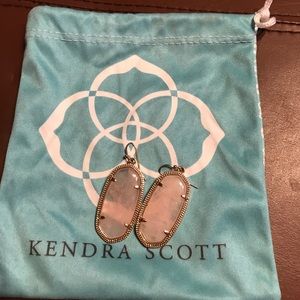 Rose quartz Kendra Scott earrings