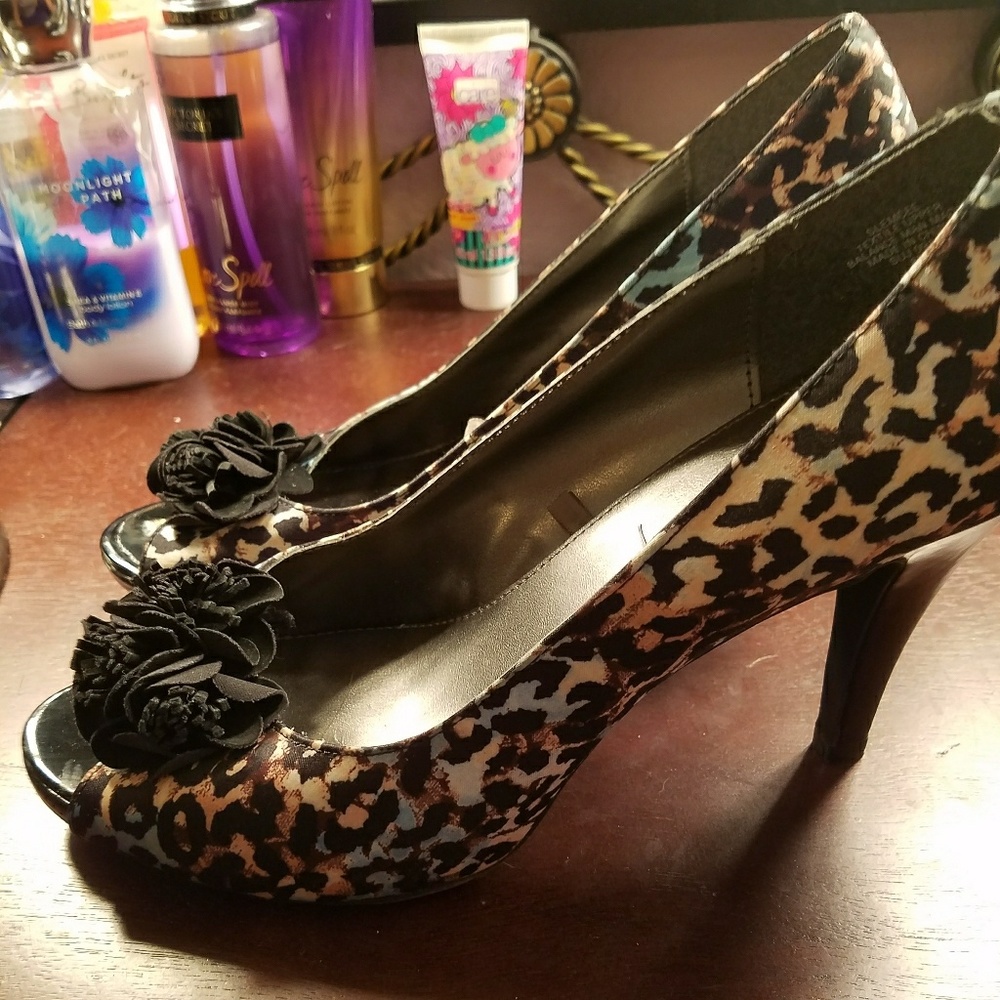 Multi-colored Cheetah Print Heels