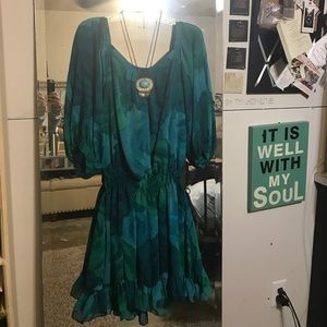 Size small, express off the shoulder dress.