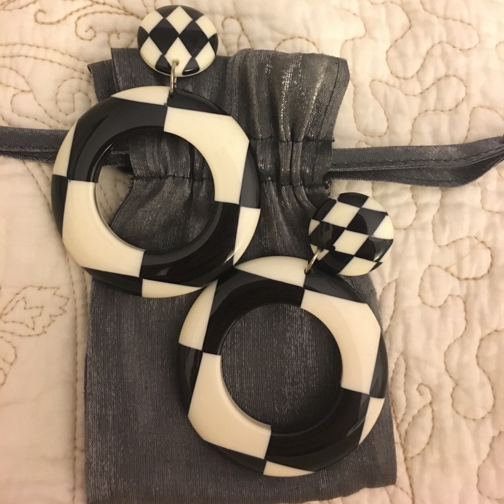 Black & white earrings