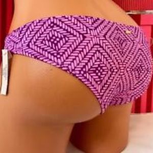 Victoria Secret Purple Pattern Swim Bottom - NWT