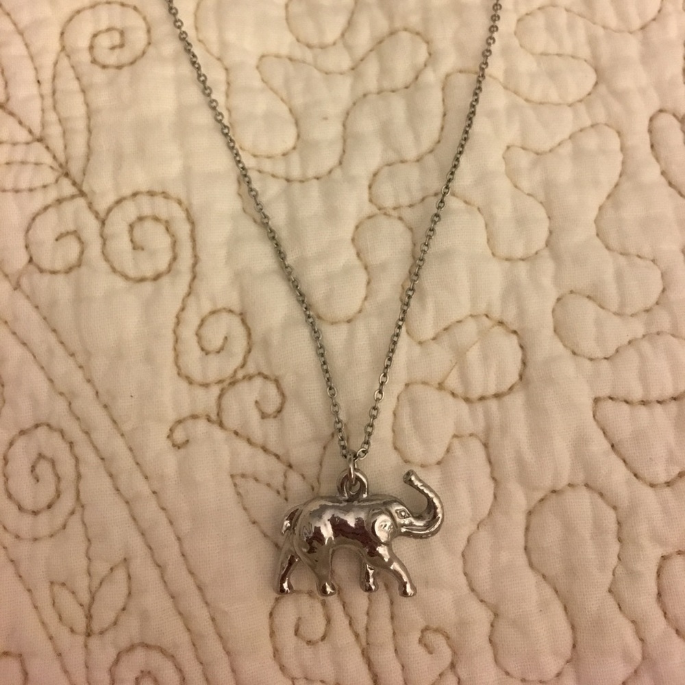 Elephant charm necklace