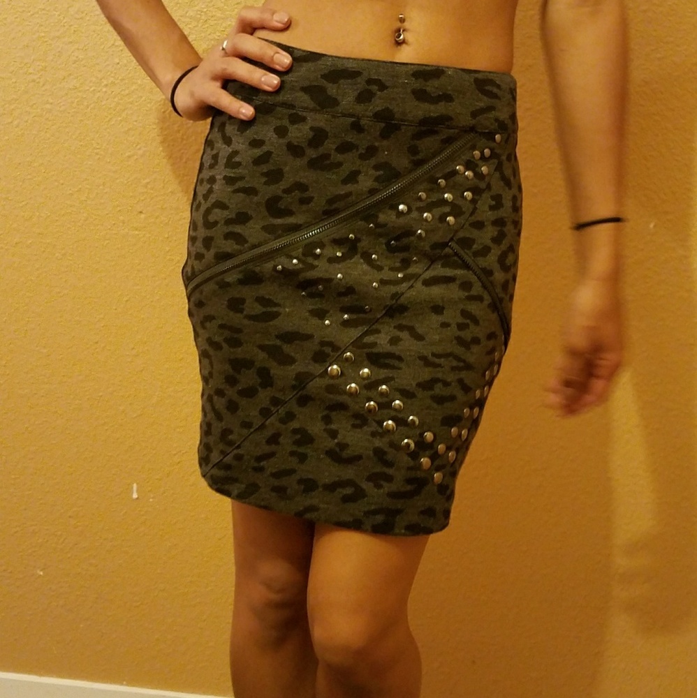 Kardashian Kollection Leopard Skirt
