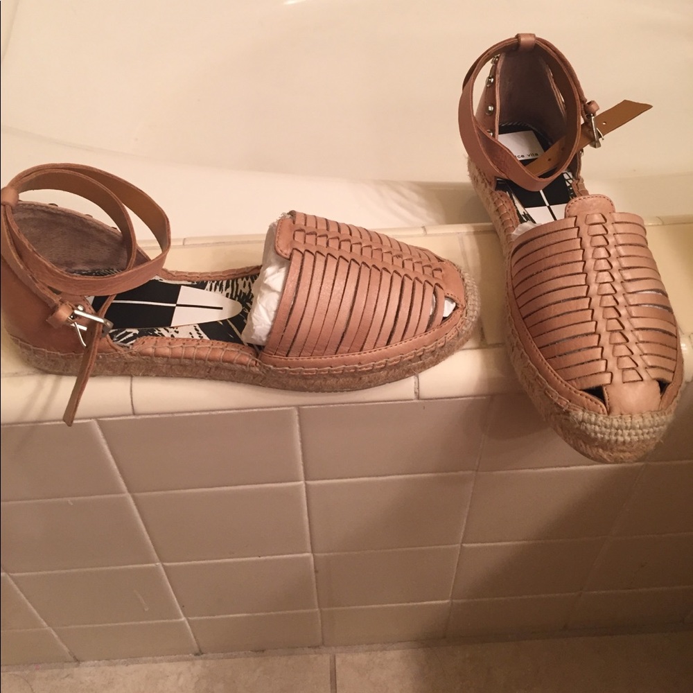 Dolce Vita leather ankle strap espadrille