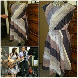 A-line Vintage striped dress A-line Vintage striped dress