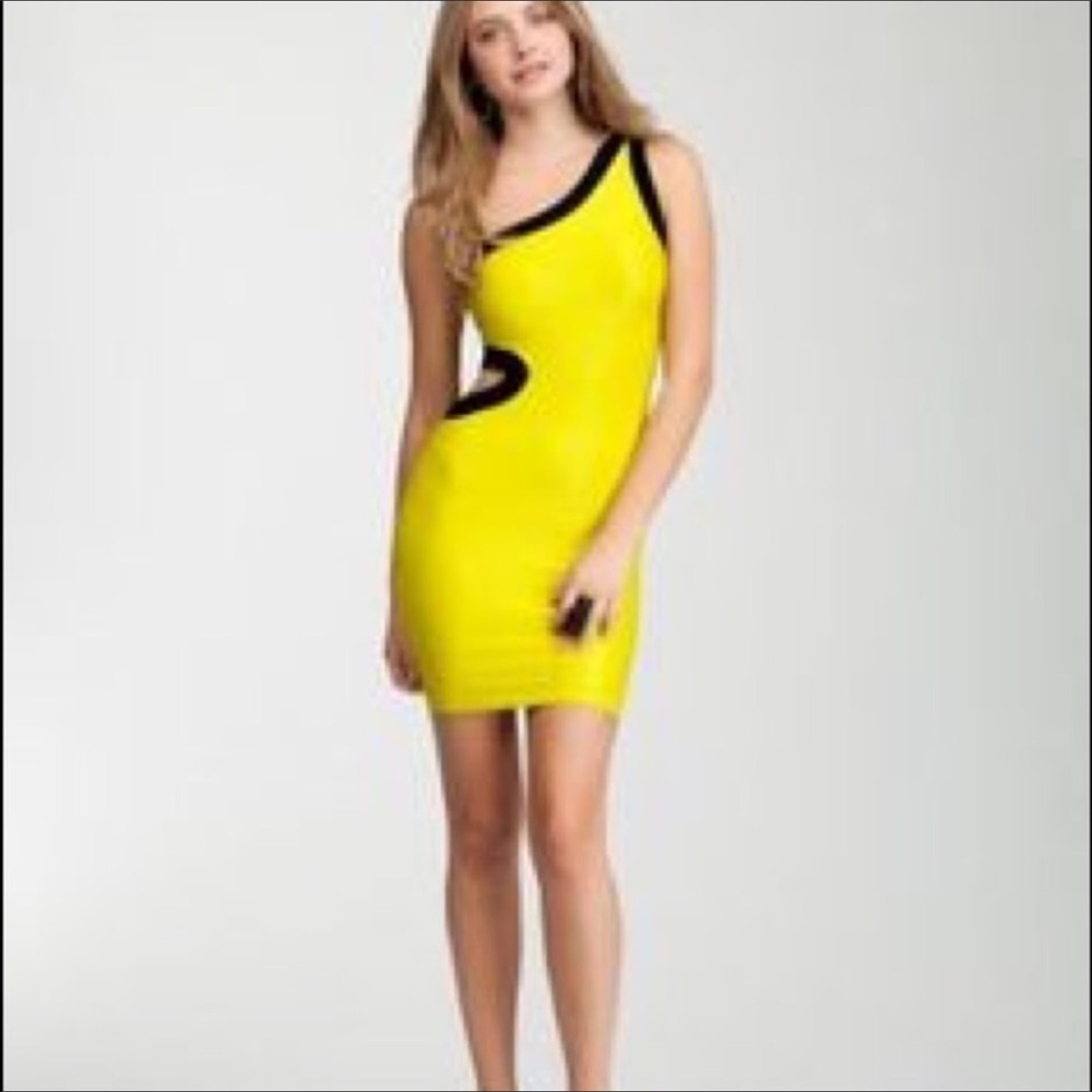 Nwnt bebe color block side cut out dress