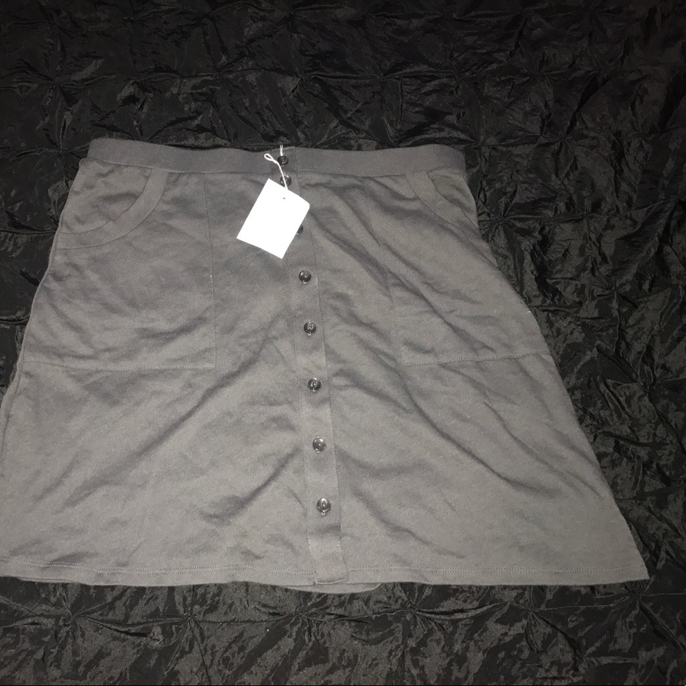 Dark Grey Button Up Victoria Secret Skirt