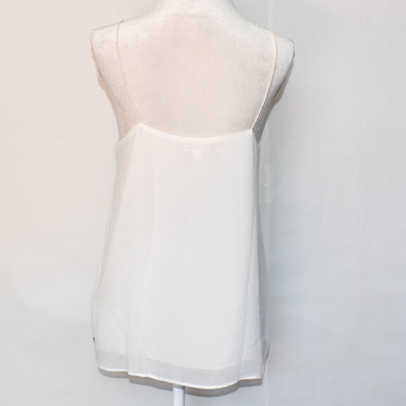 White Lightweight Embroidered Spaghetti Strap Top - Picture 5 of 5