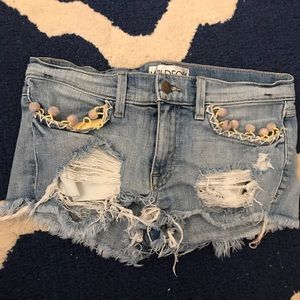 Authentic Wildfox Pom Pom jean shorts