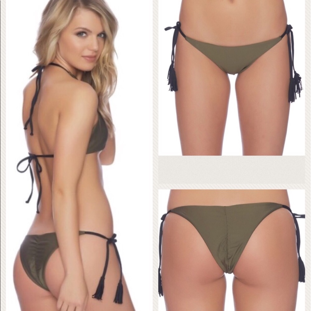 Tidal Babe 'Spice' Bikini Bottoms Sz. Med in Basil