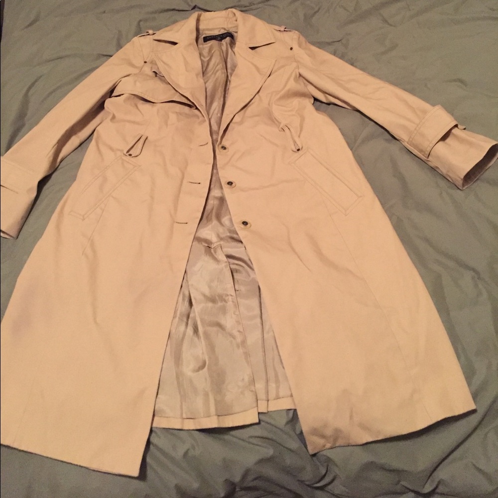 A classy raincoat stylish jacket.