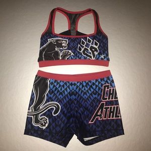 Cheer Athletics Panthers worlds sports bra 15-16