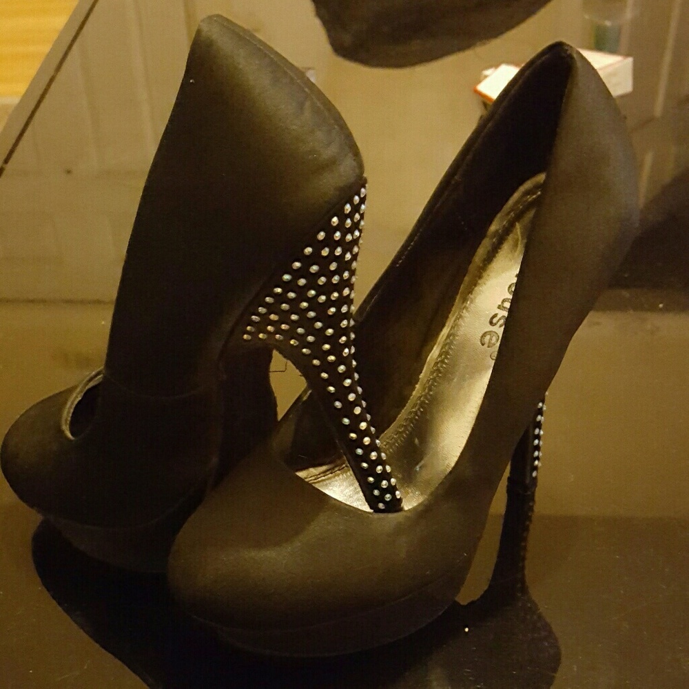 Diamond studded heels
