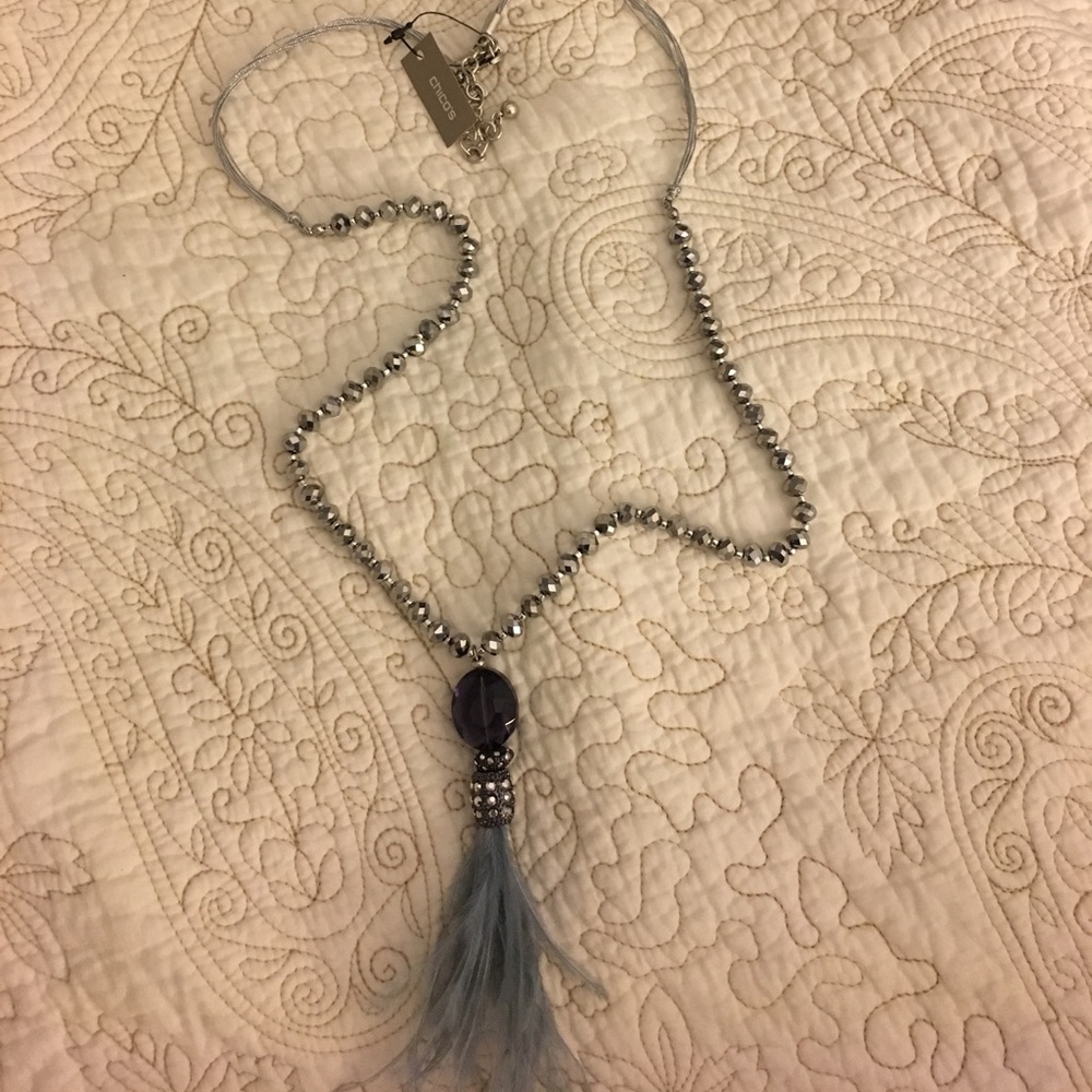 Chico's feather necklace