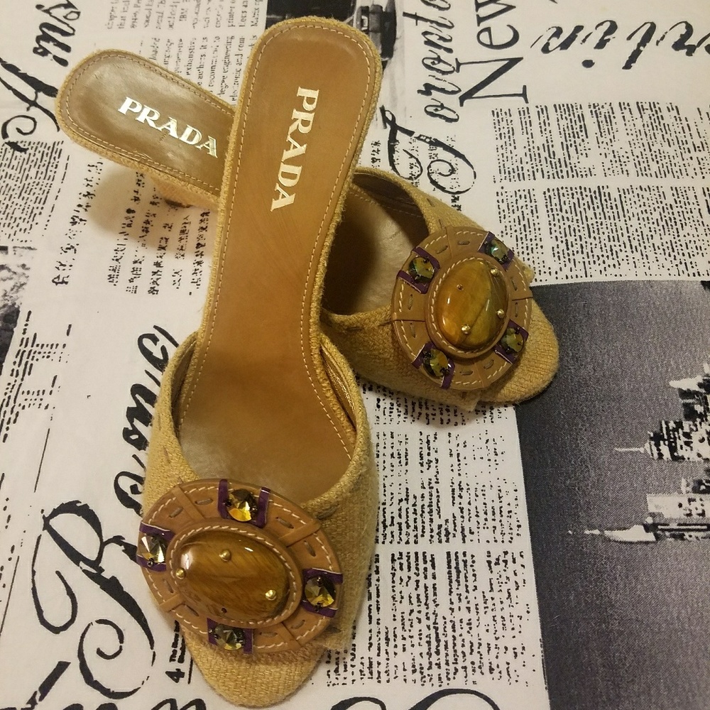 Vintage prada wedges.