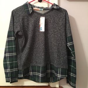 Flannel sweater