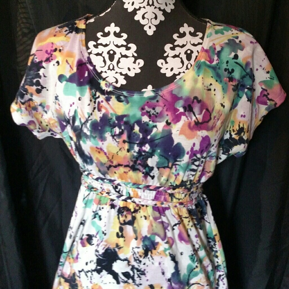 Abstract "Splatter Paint" Print Top