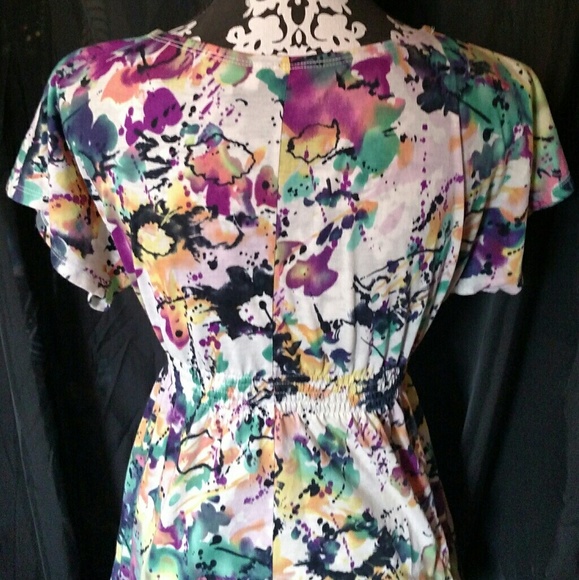 Abstract "Splatter Paint" Print Top - Picture 3 of 3