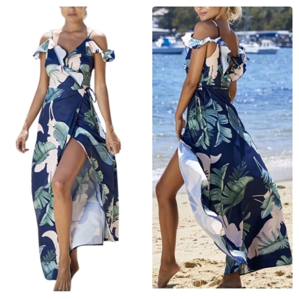 ⭕LAST ONE (SIZE: S) 5⭐ ⭕Blue Off Shoulder Dress