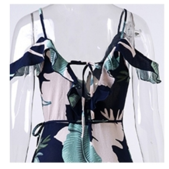 ⭕LAST ONE (SIZE: S) 5⭐ ⭕Blue Off Shoulder Dress - Picture 5 of 6