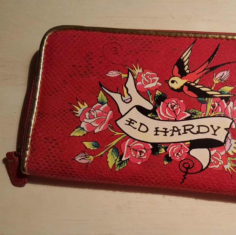 Ed Harley Pink and Gold Wallet