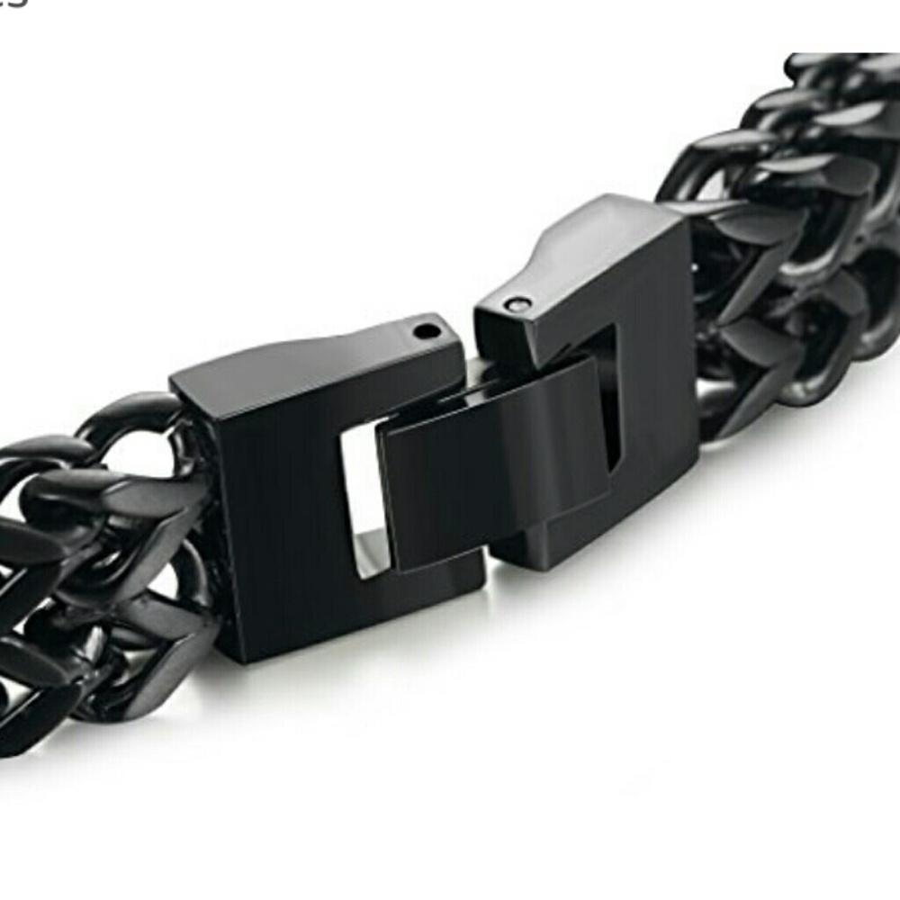 NEW Stainless Steel Black Bracelet - Picture 7 of 8