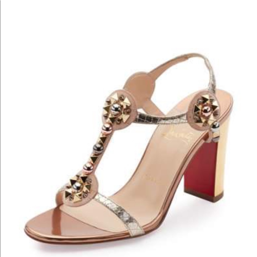 Kaleitop Spike 85mm Louboutin strappy heel sandal