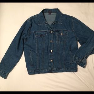 Oversized vintage denim jacket